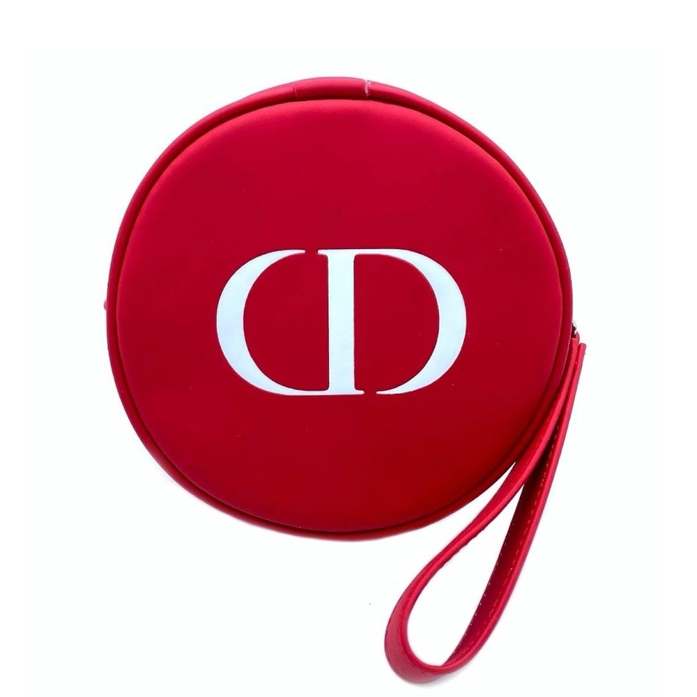 Dior Vibrant Red Circular Wristlet